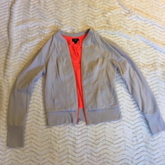 CLOSING SALE Grey Zip Sweatshirt w/ Mesh Lining - Picture 1 of 6